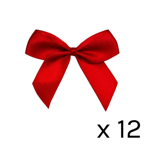 Red Self Adhesive Satin Bows | Balloon & Party Decorations
