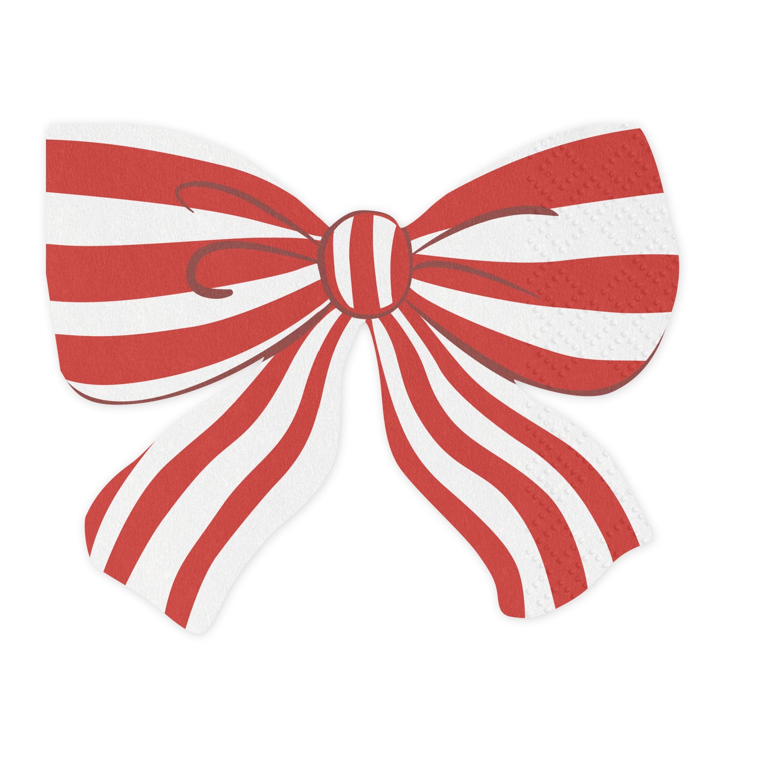 Bow Paper Napkins Red and White