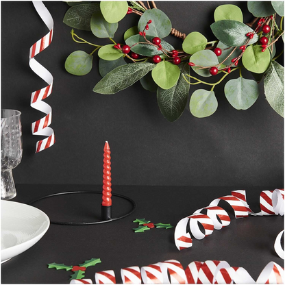 Throwing Streamers - Red White Stripes (Pack of 9)