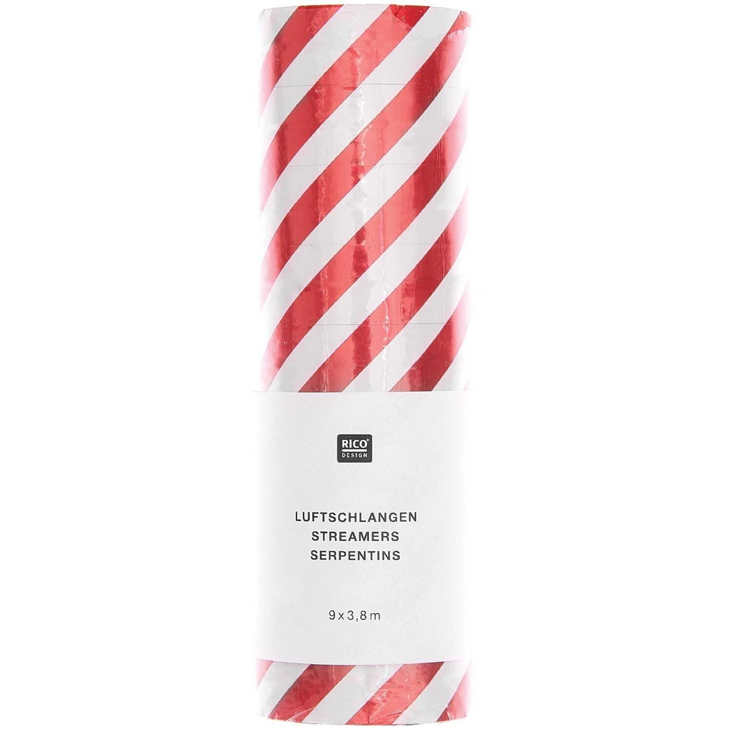 Throwing Streamers - Red White Stripes (Pack of 9)