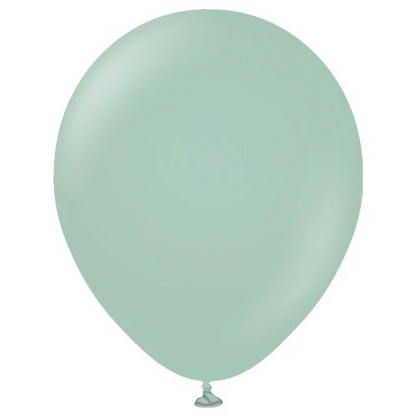 11" Retro Winter Green Balloons by Kalisan Balloons