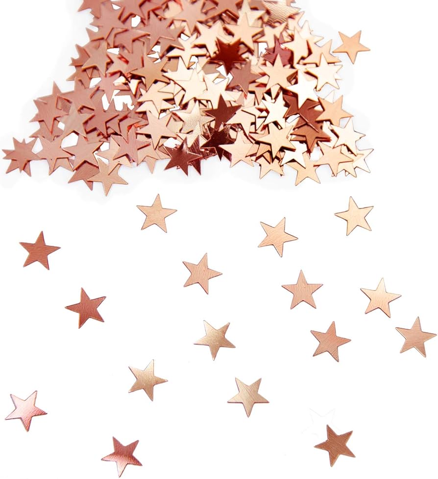 Rose Gold Stars Table Confetti