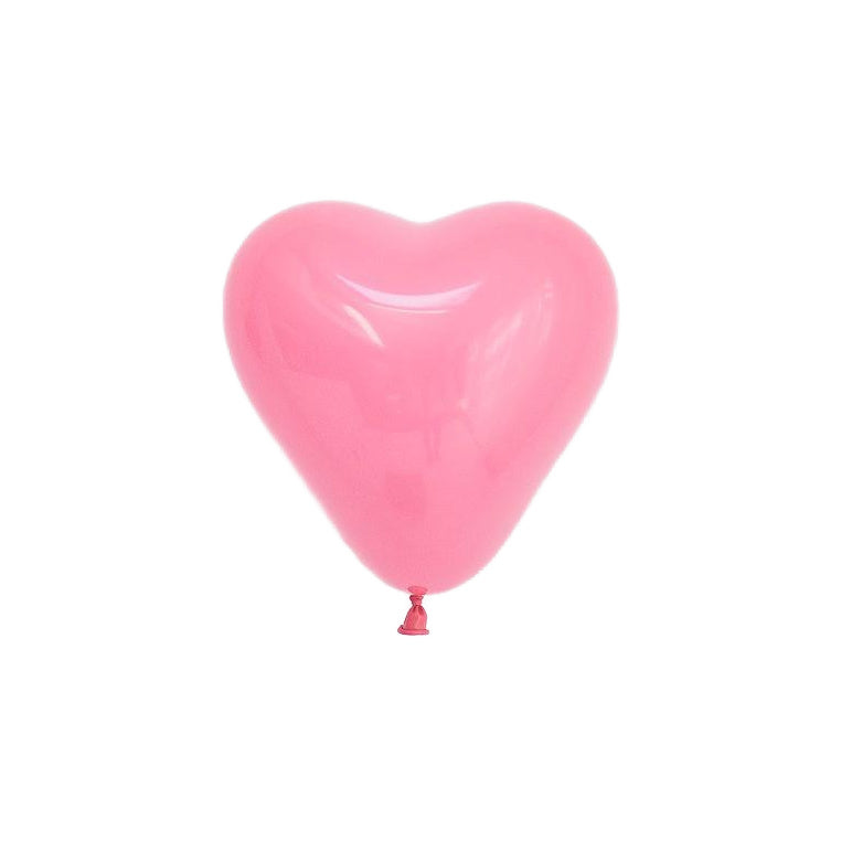 Rose Pink Mini Heart BAlloons | 5" Latex Qualatex Heart Balloons UK