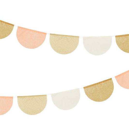 Tissue Paper Garland | Scalloped Paper Garland Decorations