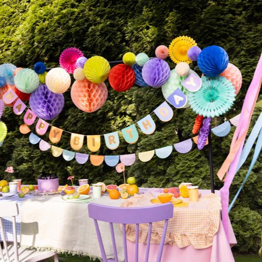 Tissue Paper Scalloped Party Garlands