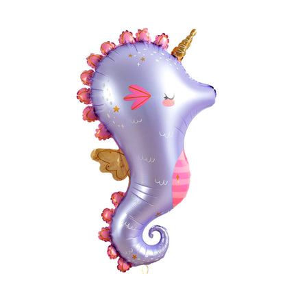 Giant Lilac Seahorse Balloon UK