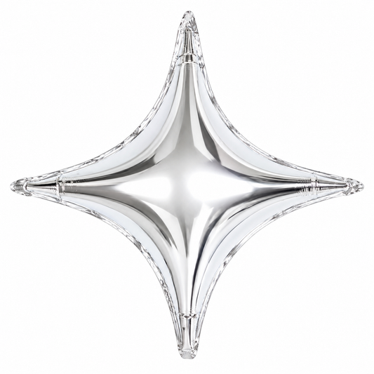 Shiny Four Point Star Foil Balloon