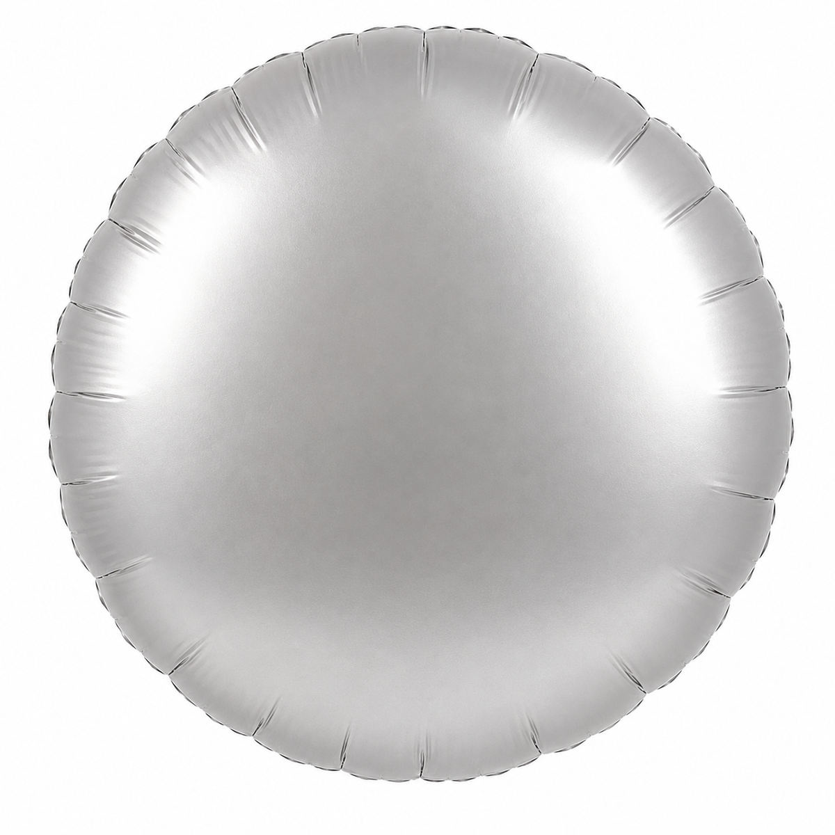 Silver Round Balloon with a satin finish