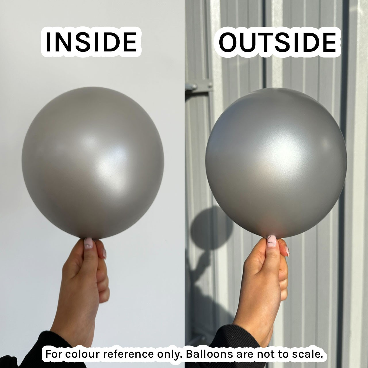 Sempertex Silver Latex Balloon - true life image