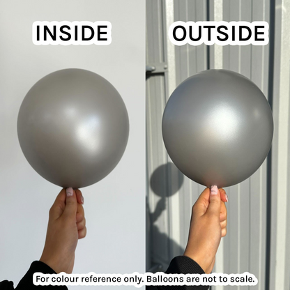 Sempertex Silver Latex Balloon - true life image