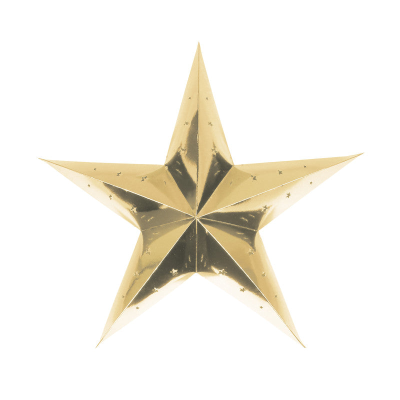 Gold Star Lanterns | Gold Nordic Star Hanging Decorations UK