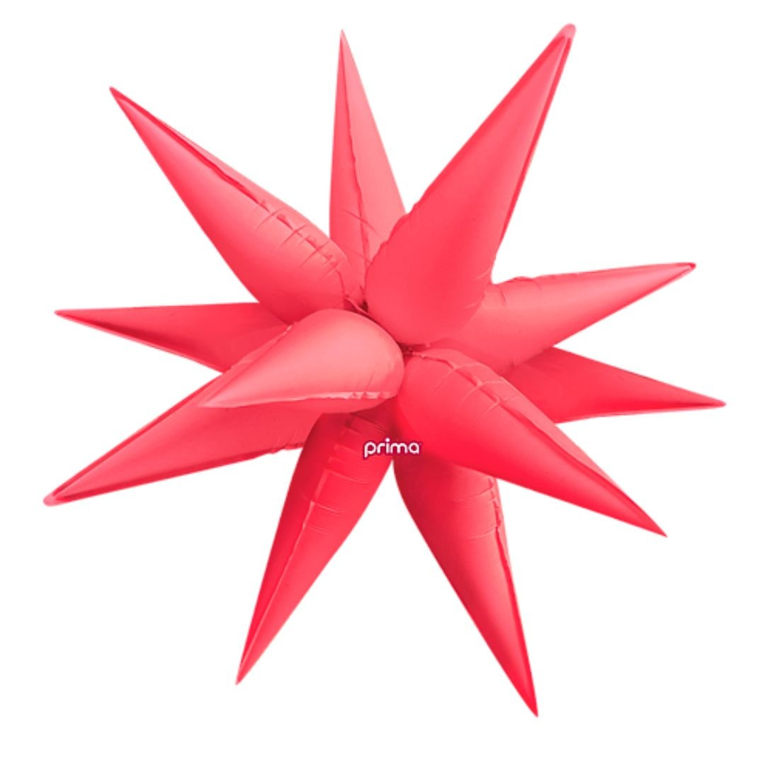 Electric Coral Starburst Balloon Neon Balloon