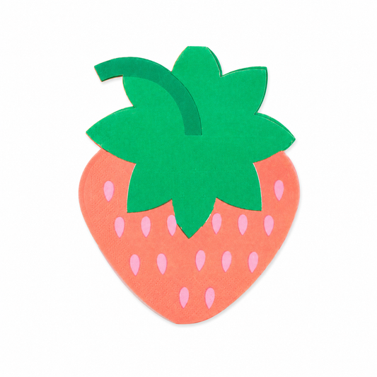 Strawberry shaped paper napkins