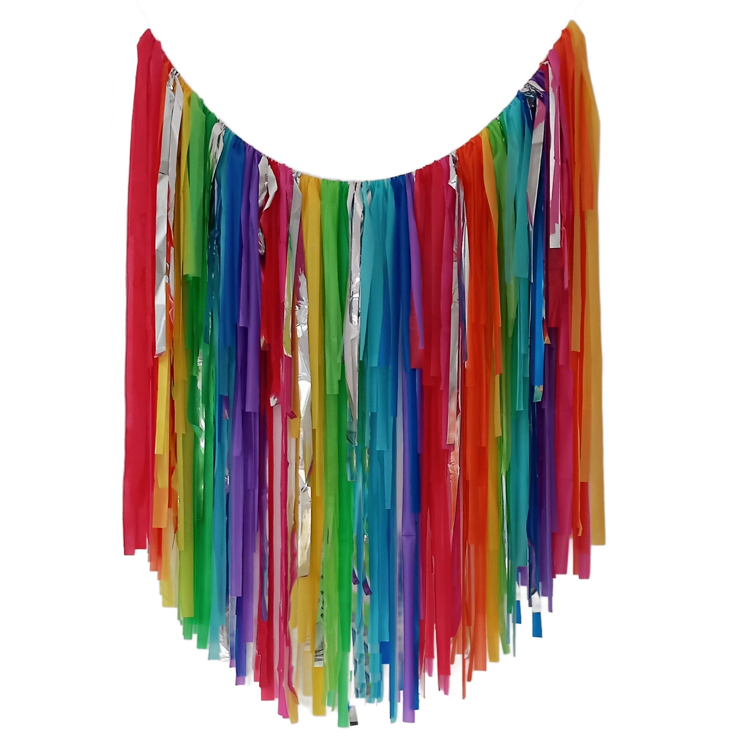 Rainbow Streamer Garland | Handmade Party Backdrop Decoration | Pretty Little Party Shop