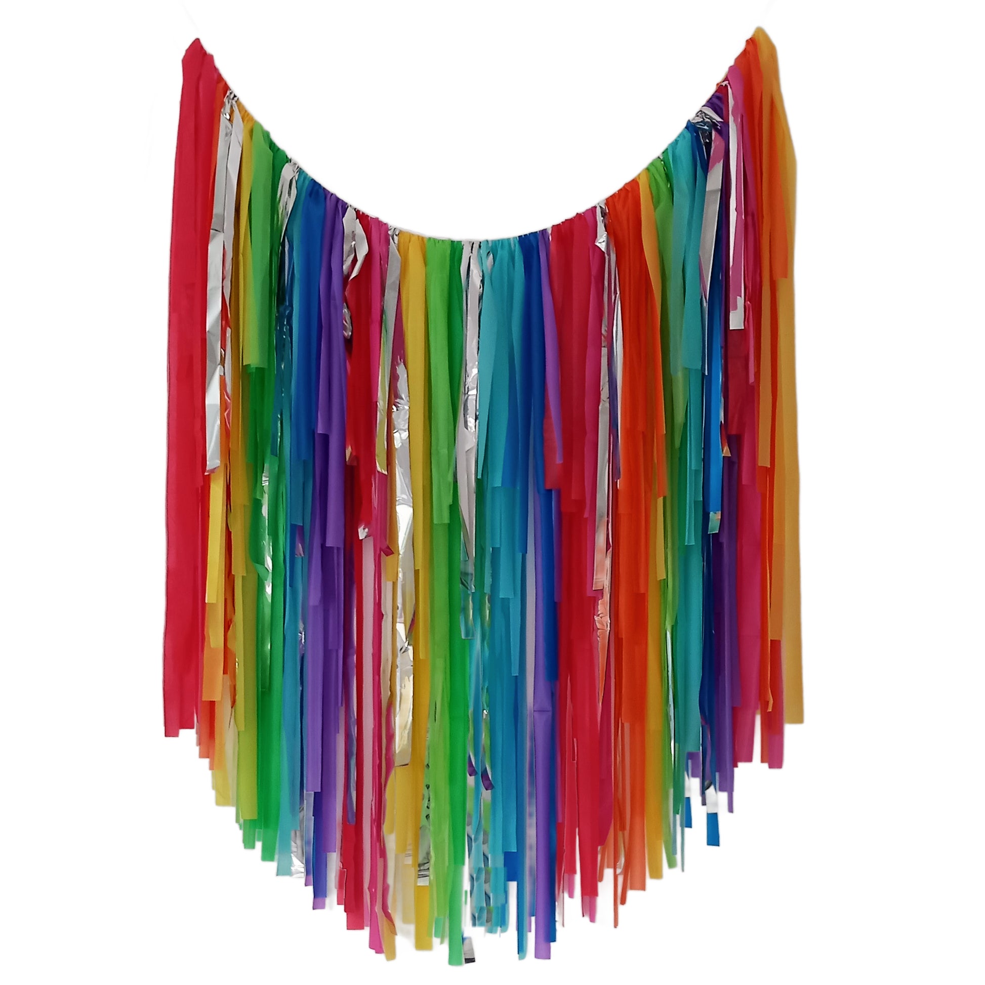 Rainbow Streamer Garland | Handmade Party Backdrop Decoration | Pretty Little Party Shop