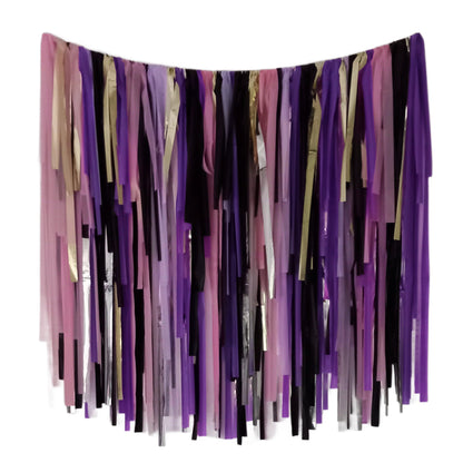 Halloween Themed Streamer Garland Backdrop