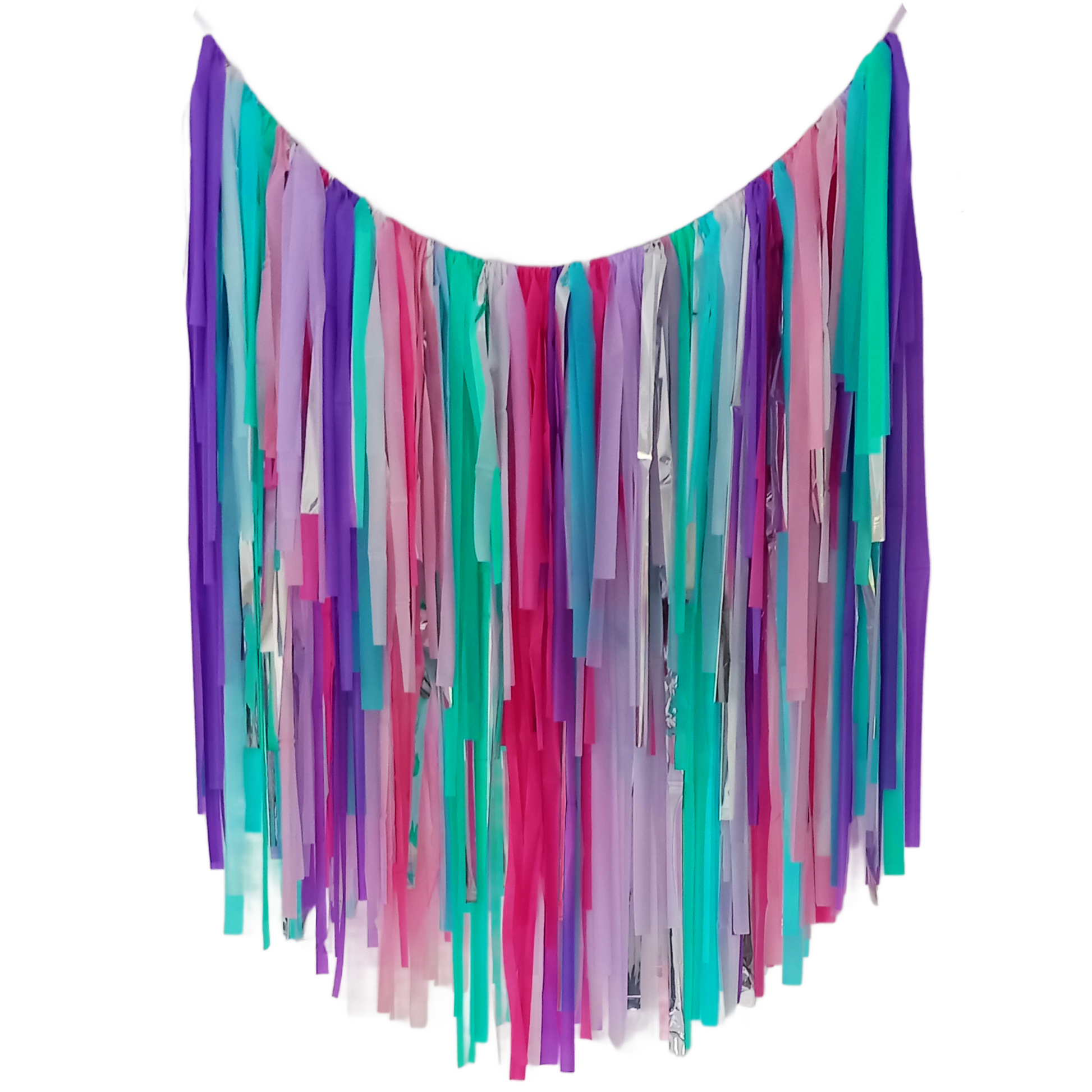 Mermaid Streamer Garland | Handmade Party Backdrop Decoration 