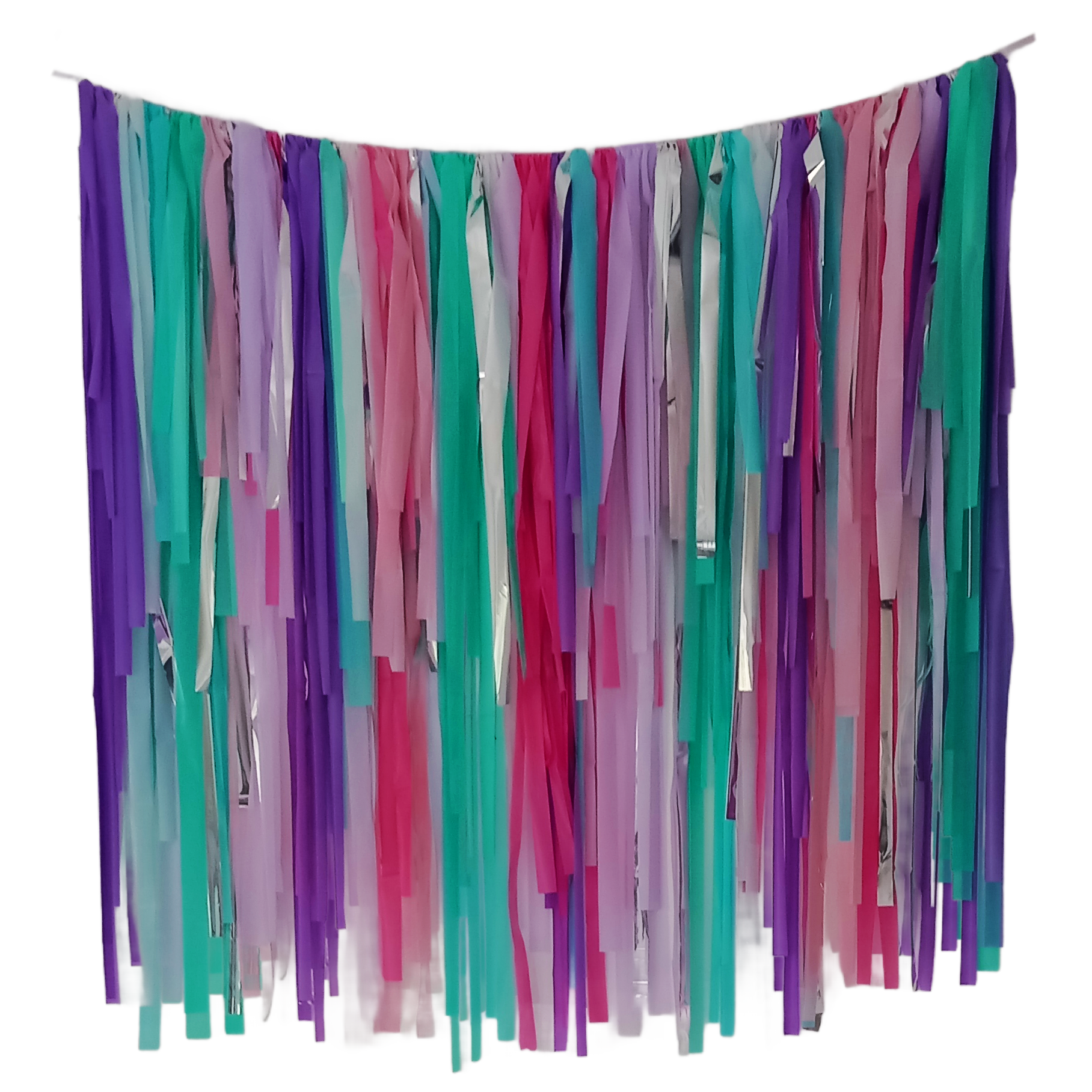 Mermaid Streamer Garland | Handmade Party Backdrop Decoration 