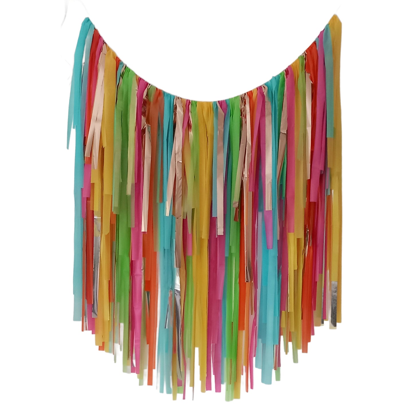 Tropical Streamer Garland | Handmade Party Backdrop Decoration 