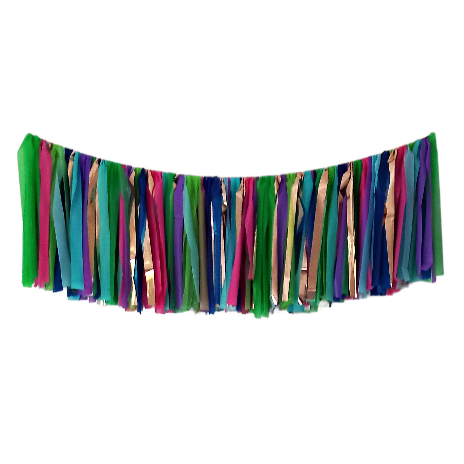 Colourful Streamer Garland | Handmade Party Backdrop Decoration ...