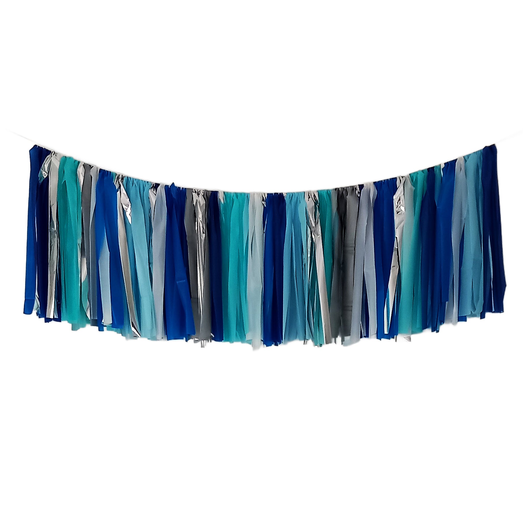 Blue Streamer Garland | Handmade Party Backdrop Decoration – Pretty ...
