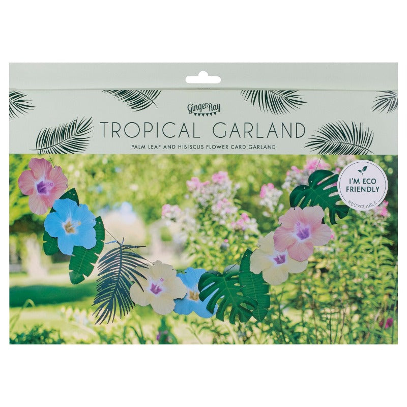 Tiki Tropical Hibiscus Garland Ginger Ray UK