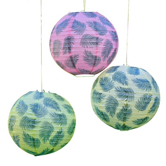 Tiki Tropical Paper Lantern Pack of Three Party Decorations