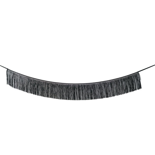 Black Tinsel Fringe Garland Decoration