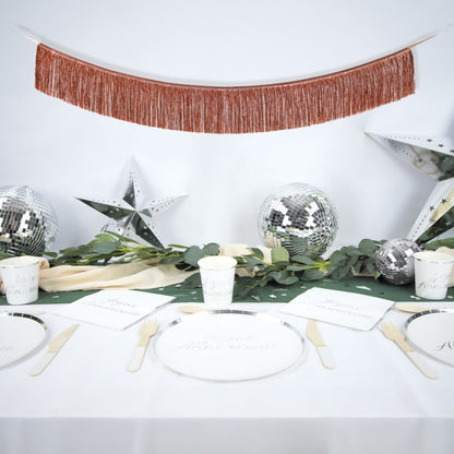 Bronze Tinsel Fringe Garland Decoration