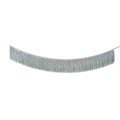 Silver Tinsel Fringe Garland Decoration