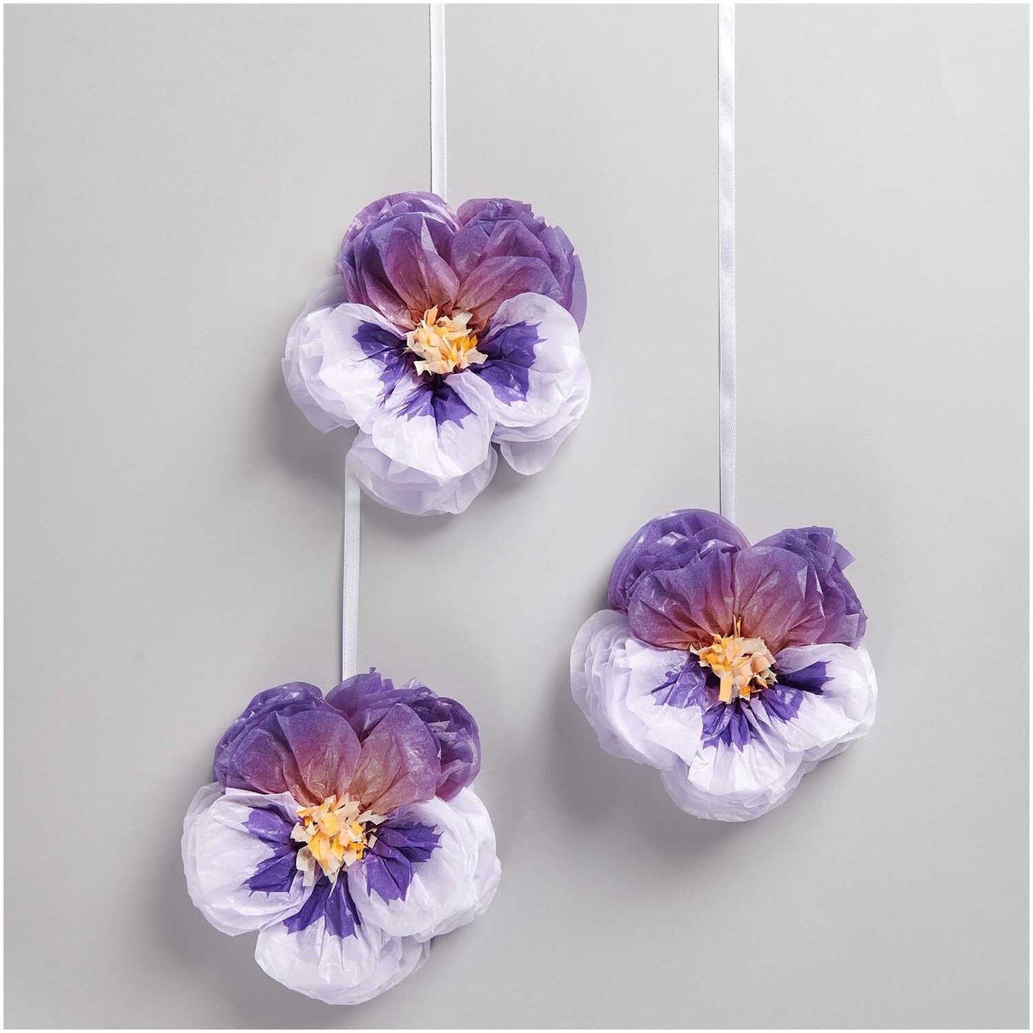 Paper Flowers | Paper Pansies Flower decorations