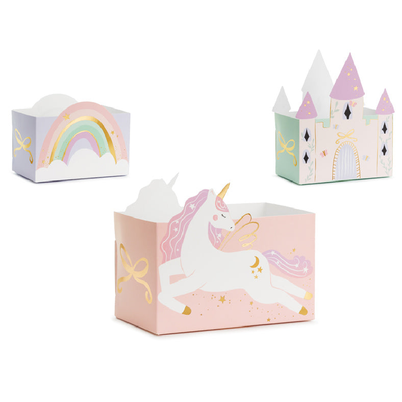 Unicorn Rainbow Kids Party Treat Boxes