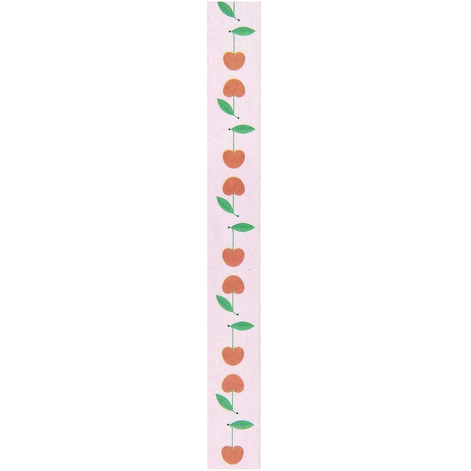 10m Washi Tape with Cute Cherries printed on it