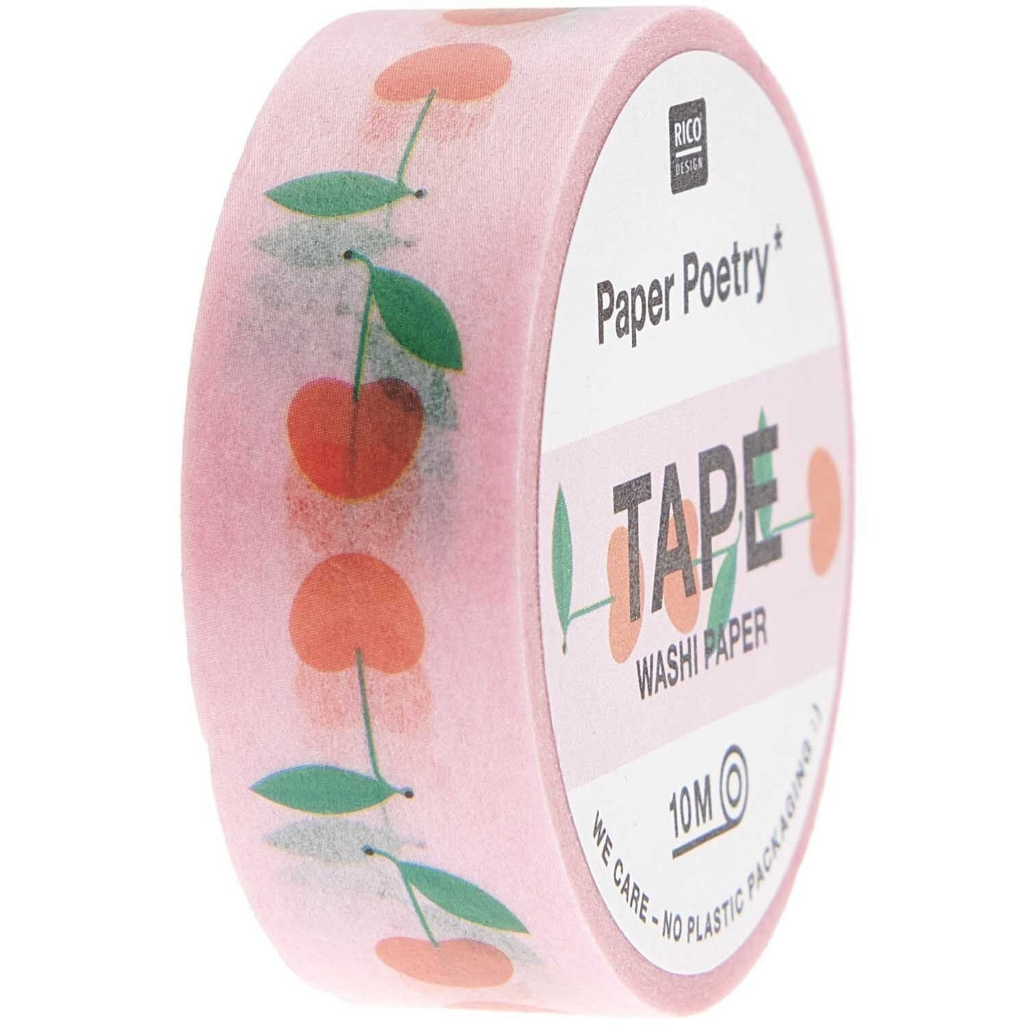 10m Washi Tape with Cute Cherries printed on it