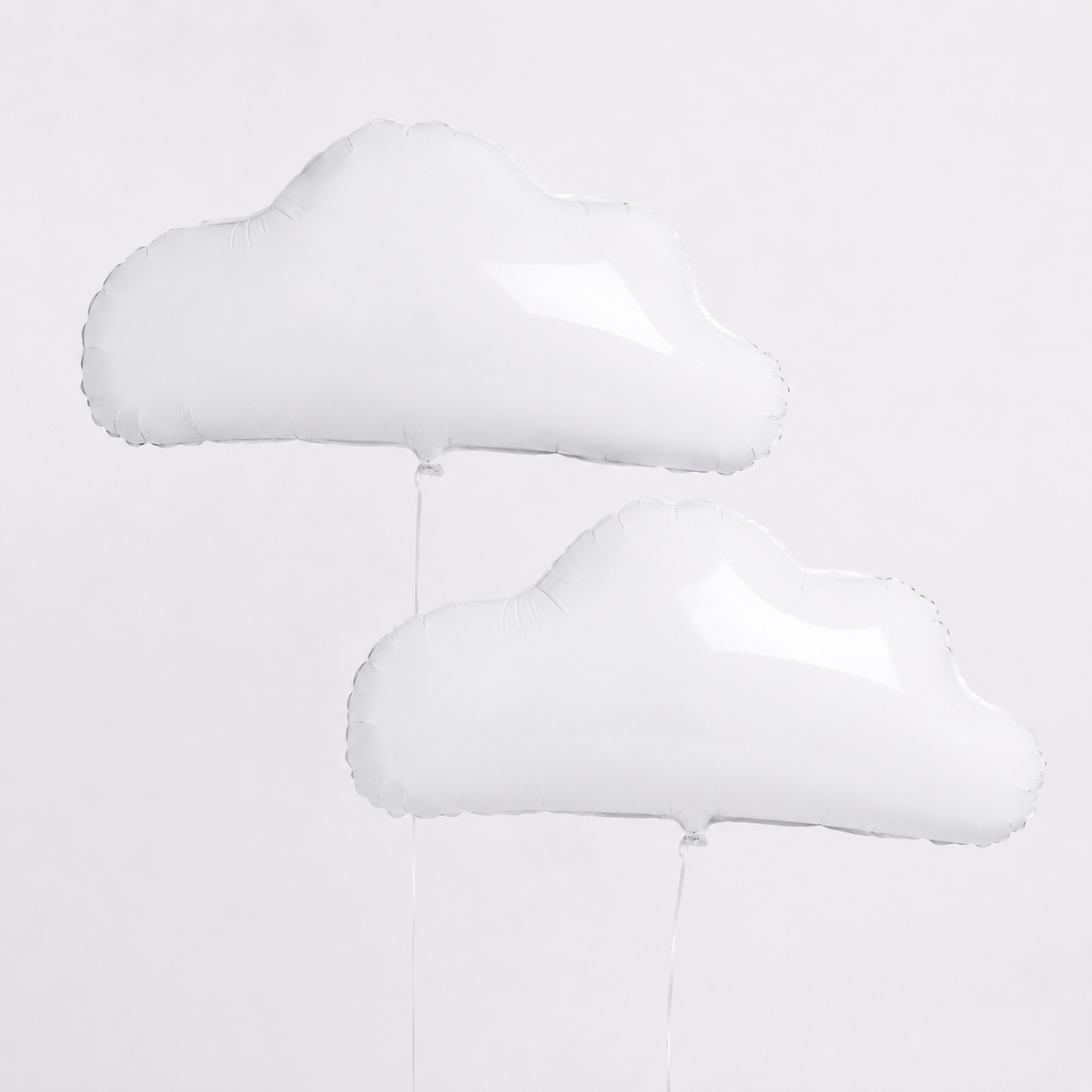 White cloud shaped 24 inch foil balloons for baby shower and birthday party decorations