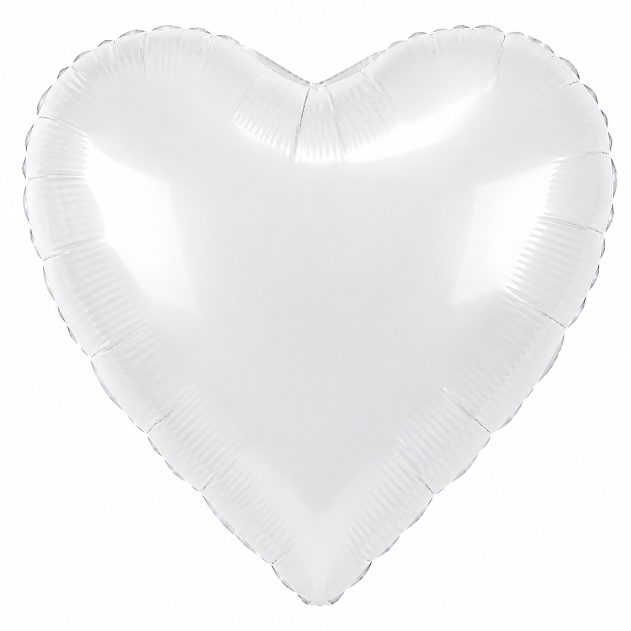 White Heart Shaped Foil Balloon
