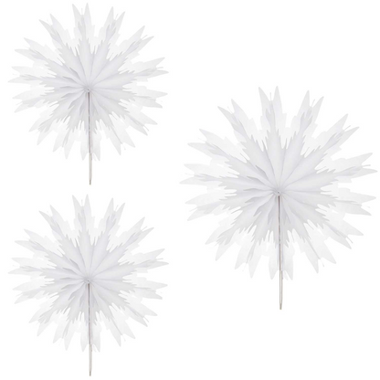 Ice Snowflake Paper Fan Decorations