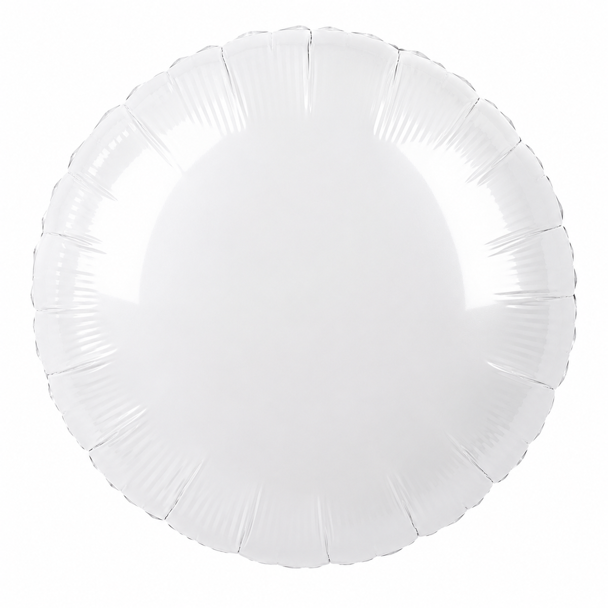 White Round Foil Helium Balloon UK