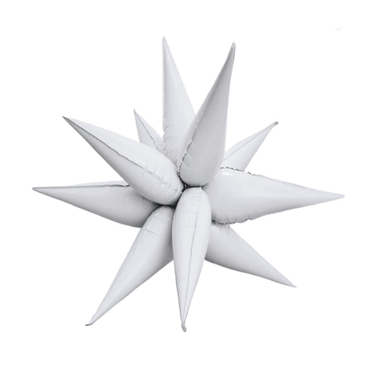 White Starburst Balloon (Medium 66cm)