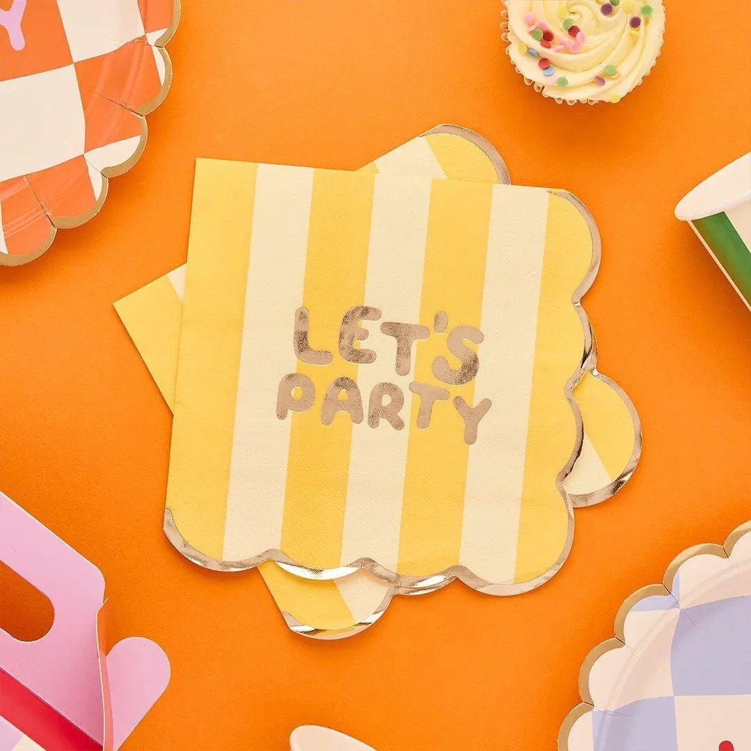 Whimsical Let's Party Paper Napkins (16 Pack)