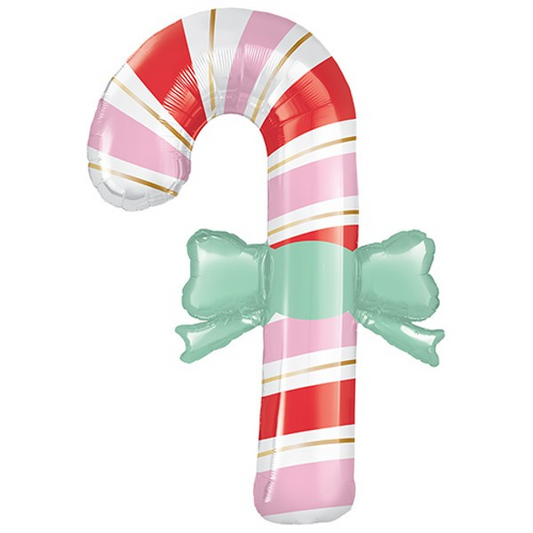 Giant Candy Cane Bow Balloon