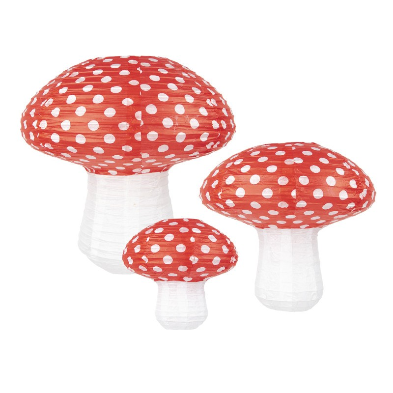 Toadstool Paper Lanterns (Set of 3)