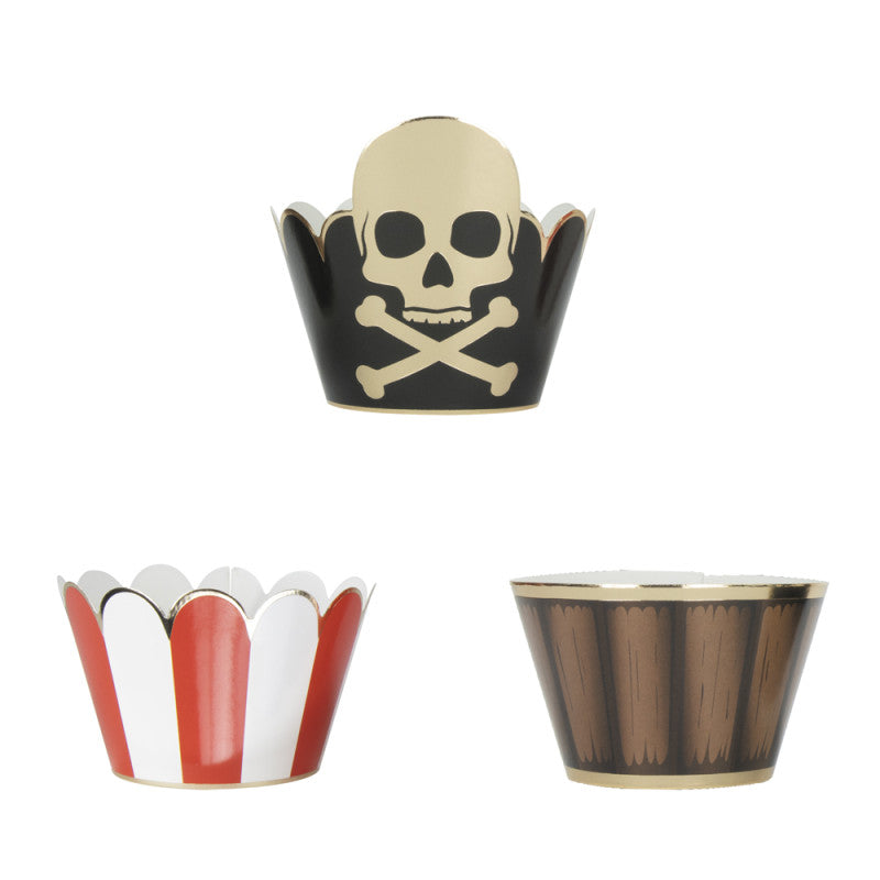 Pirate Cupcake Wrappers for Pirate Parties