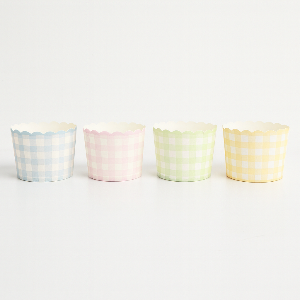 Pastel Gingham Treat Cups