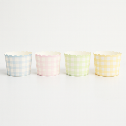 Pastel Gingham Treat Cups