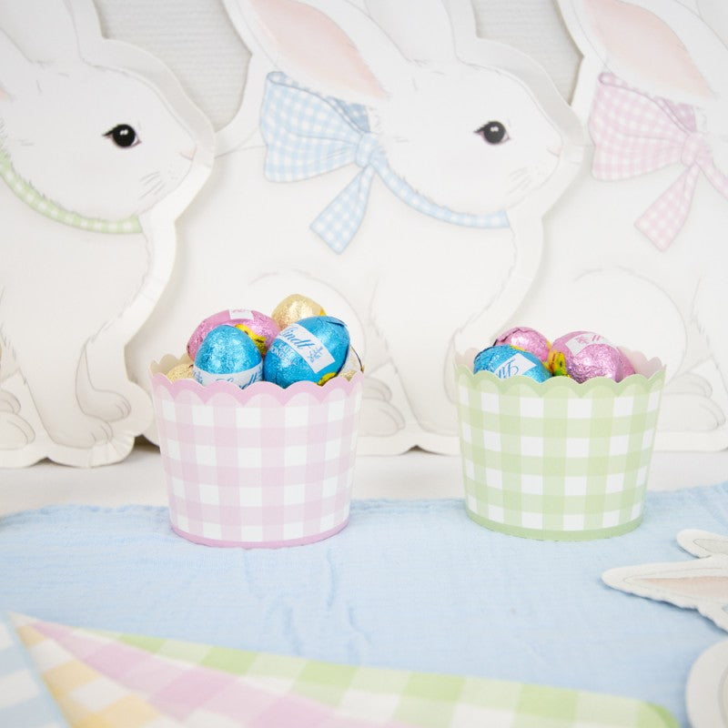 Pastel Gingham Treat Cups