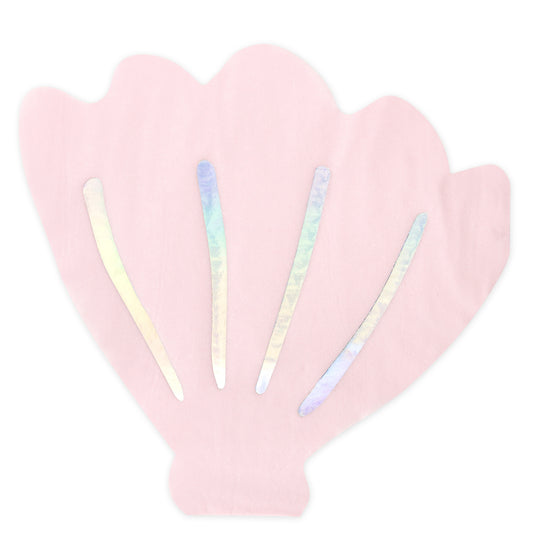 Mermaid Party Napkins | Pink Seashell Paper Napkins