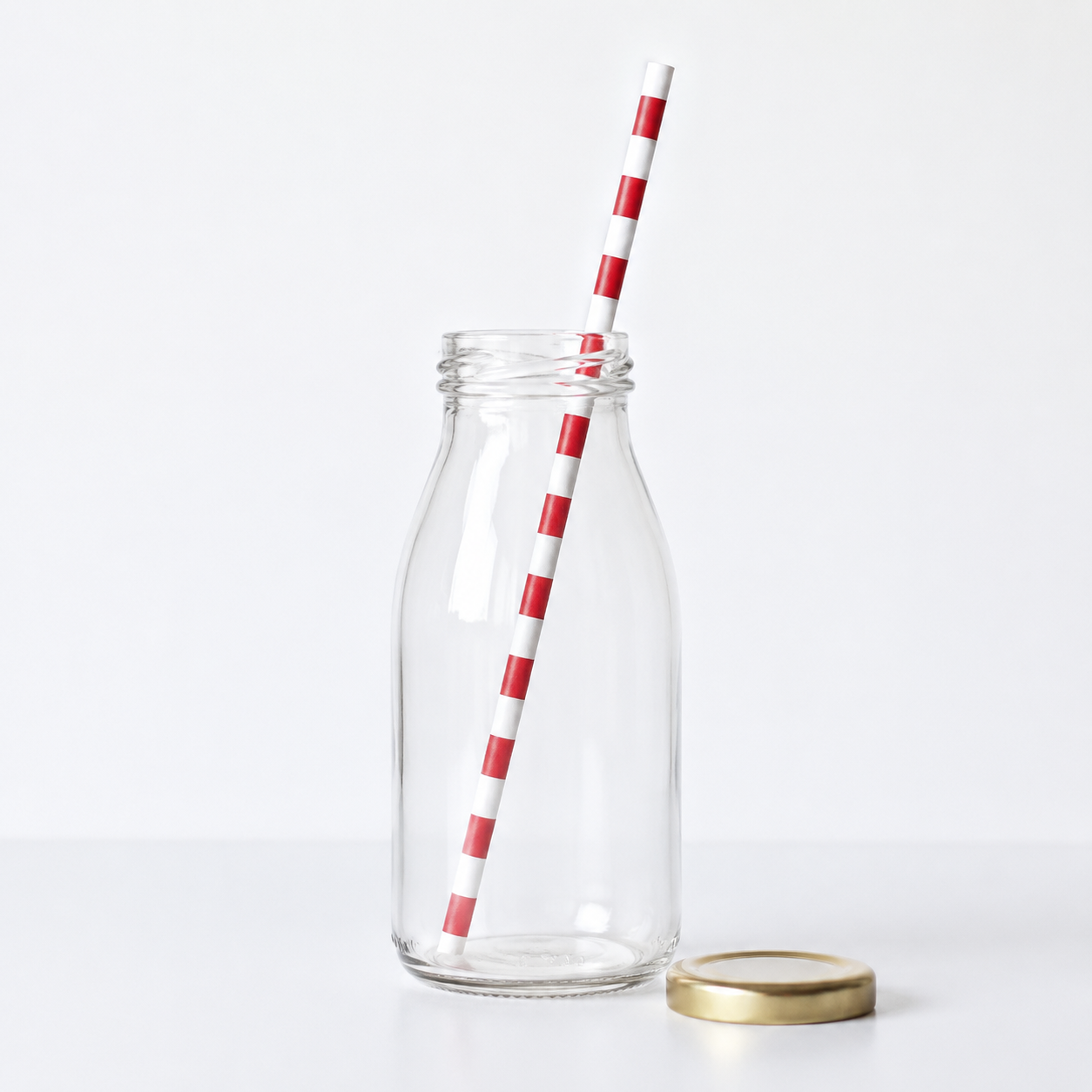 Mini Glass Milk Bottle for Drinks at Parties and  Events