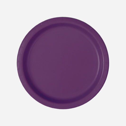 Deep Purple Plain Party Plates UK