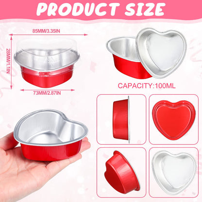 Heart Shaped Cupcake cases and Lids